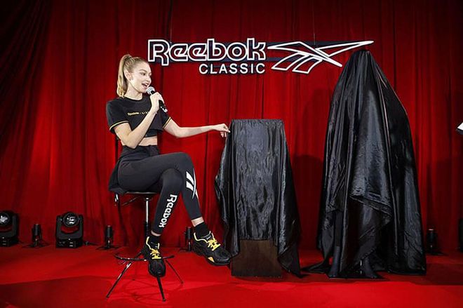 The model was invited by Reebok Classic to dive into their design archive for inspiration.

Photo: Reebok