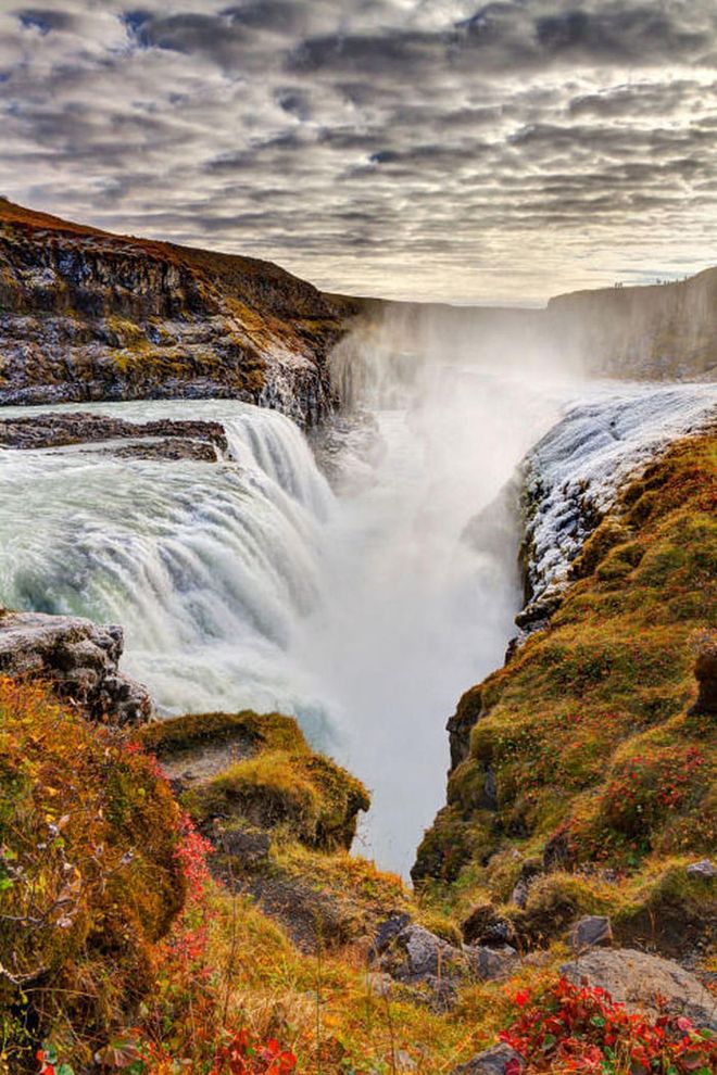 One of the main attractions of the Golden Circle, Gullfoss is actually made up of two tiered waterfalls. Photo: Getty