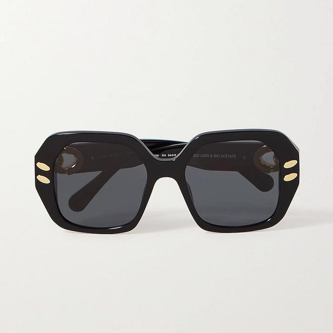 The Falabella Square-Frame Acetate And Gold-Tone Sunglasses, $340, Stella McCartney at Net-a-Porter