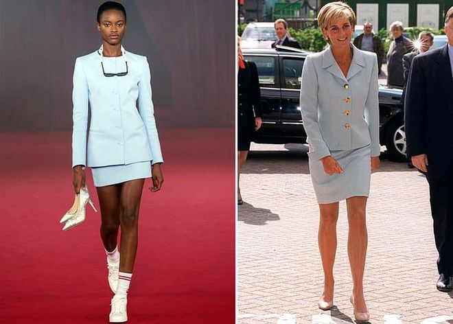 Hemlines went higher, and in some cases, lower. Footwear went both super-sexy and easygoing athletic. For Virgil Abloh, a modern day Diana takes notes from her style heyday, and isn't afraid to mix her easy weekend attire with her black tie wardrobe. Photo: Getty 