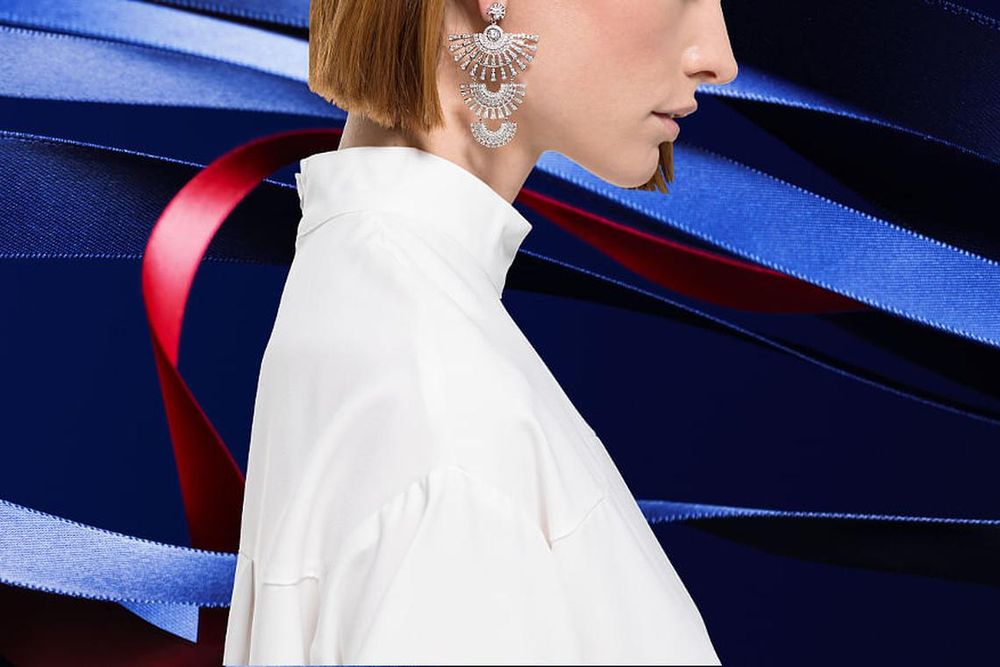 A campaign image from Swarovski's Holiday collection 2020