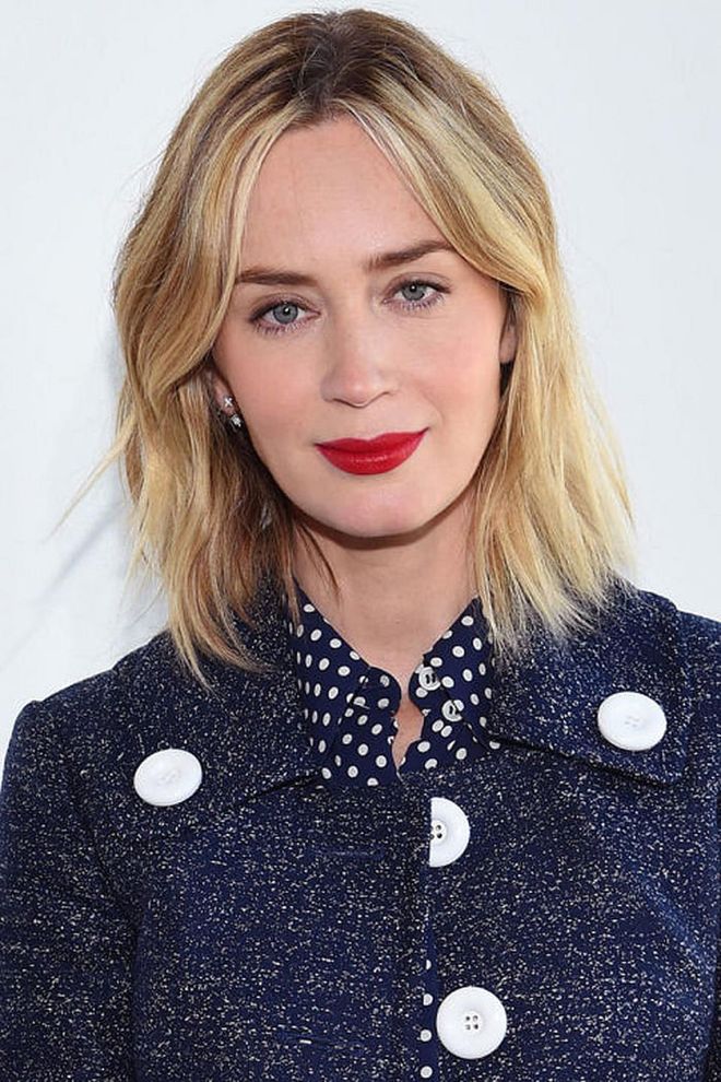 Emily Blunt may be British, but she served-up all kinds of red, white, and blue beauty at the Michael Kors show in September.
