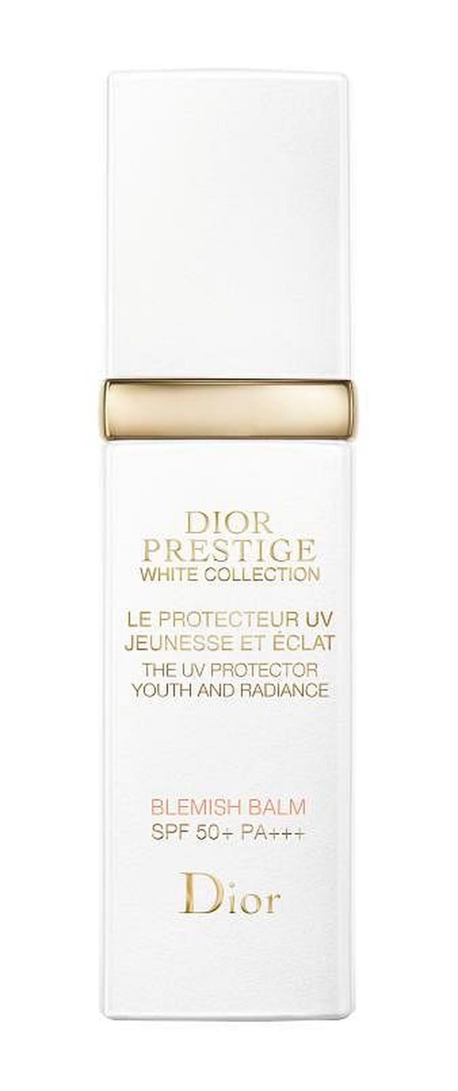 Prestige White The UV Protector Youth and Radiance Blemish Balm SPF 50+ PA+++, $165, Dior