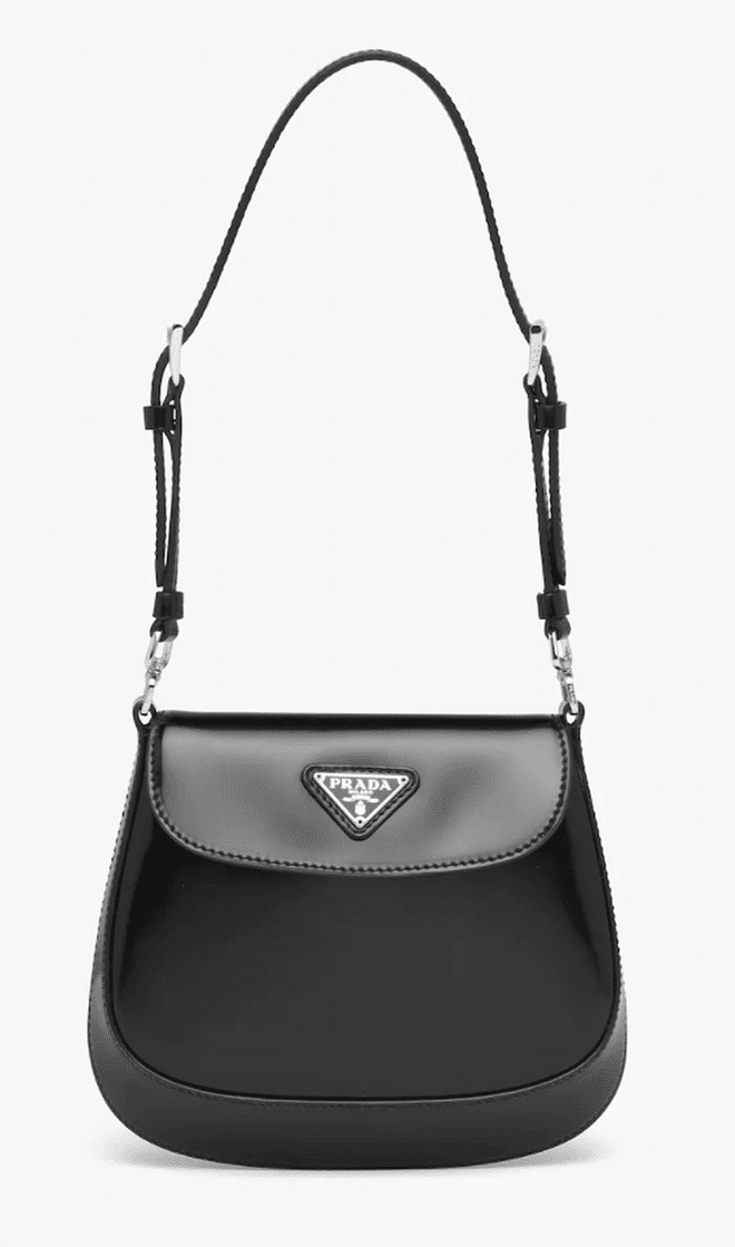Cleo Brushed Leather Mini Bag, $3,350, Prada