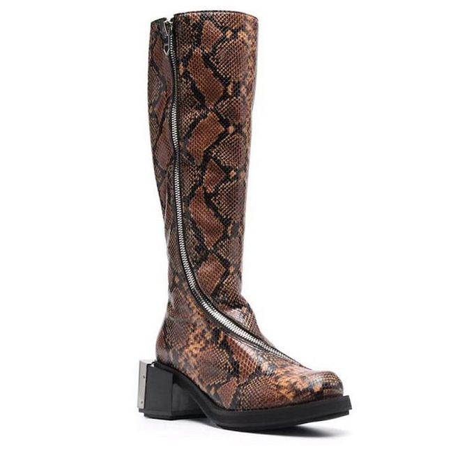 Snakeskin-effect Knee-high Riding Boots, $1,094, GmbH from Farfetch