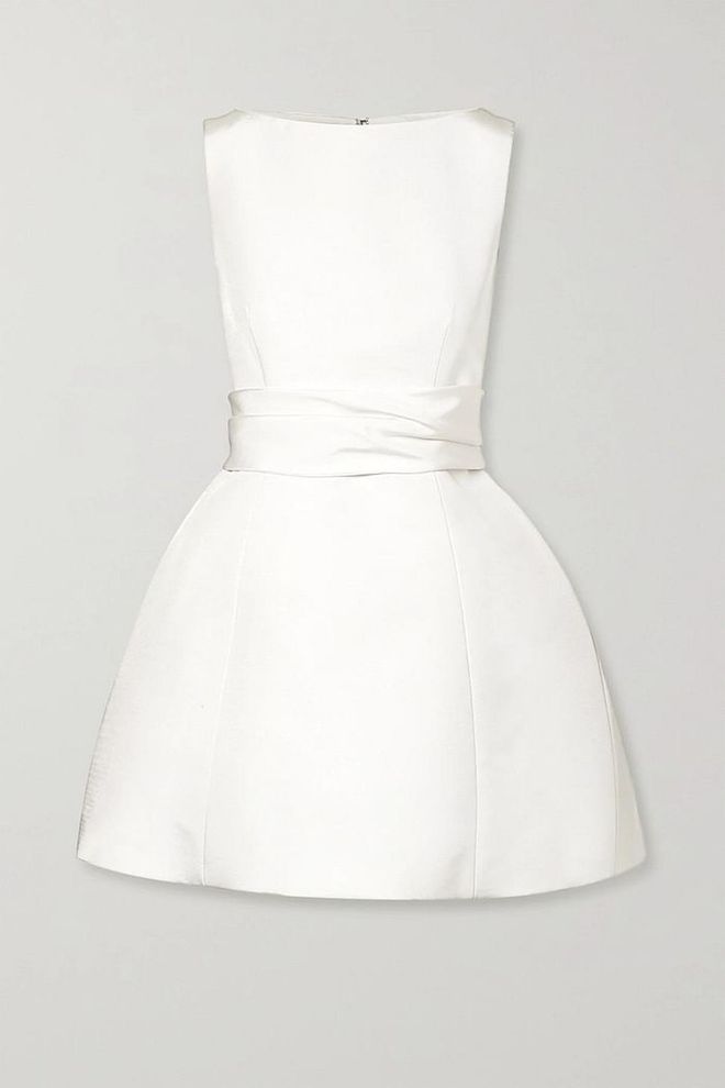 Silk-Faille Mini Dress, $3,276, Brandon Maxwell at Net-a-Porter