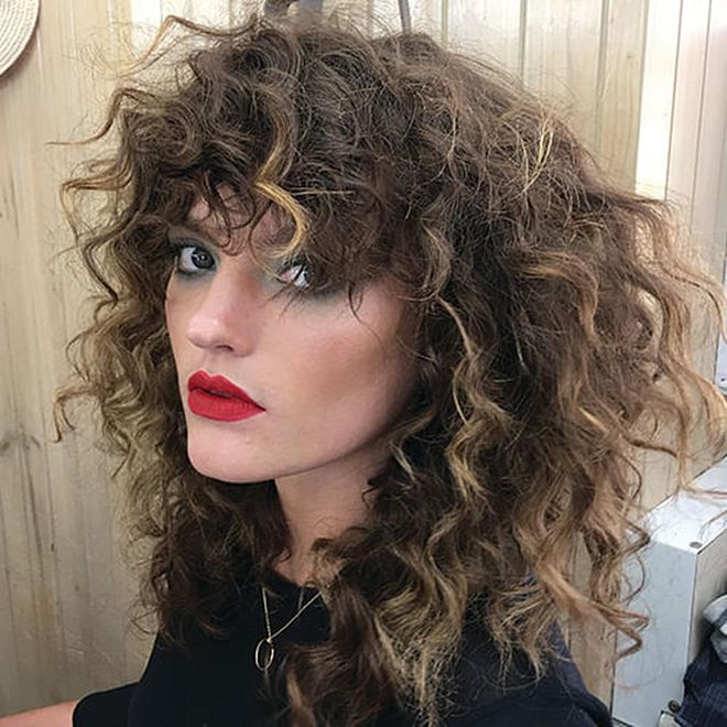 This was Montana Cox giving her best impression of an '80s-meets-Renaissance raconteur. In fact, we were playing Pat Benatar's 'Love Is A Battlefield' in the makeup trailer throughout the time.