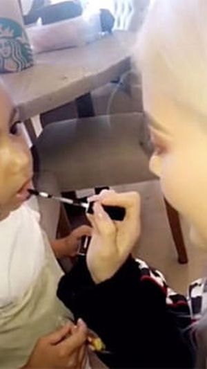 North West Test Drives Kylie Jenner's Lip Kit
