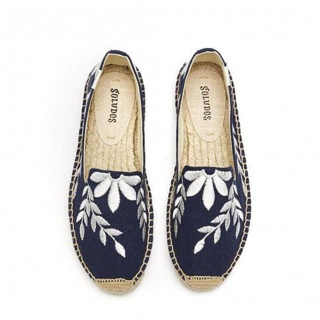 Soludos embriodered floral espadrilles, $75. Essential for the beach or even a summer day in the city.

