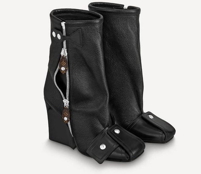 Patti Wedge Half Boot 9,5cm, $2,930, Louis Vuitton
