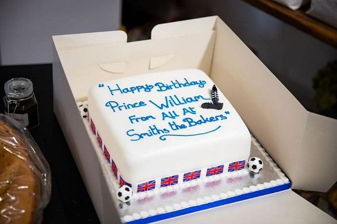 The Duke of Cambridge will celebrate his 38th birthday on June 21. In honor of the special occasion, William was presented with a personalized birthday cake during his visit to Smiths the Bakers.