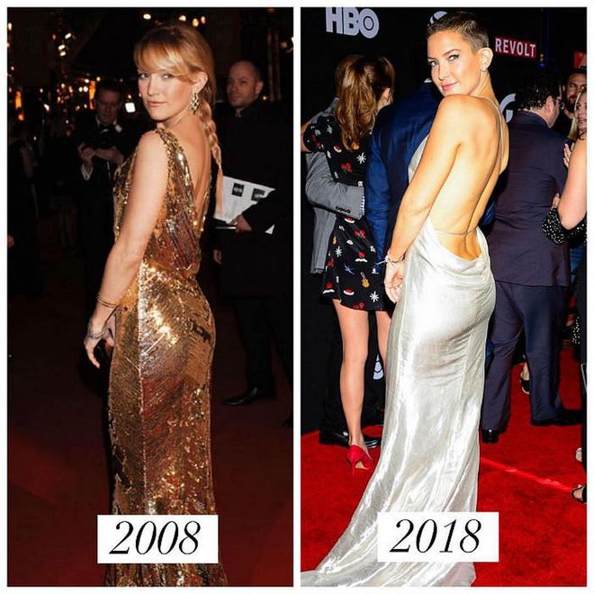 "A decade and a buzz cut later 💇‍♀️ #10YearChallenge"