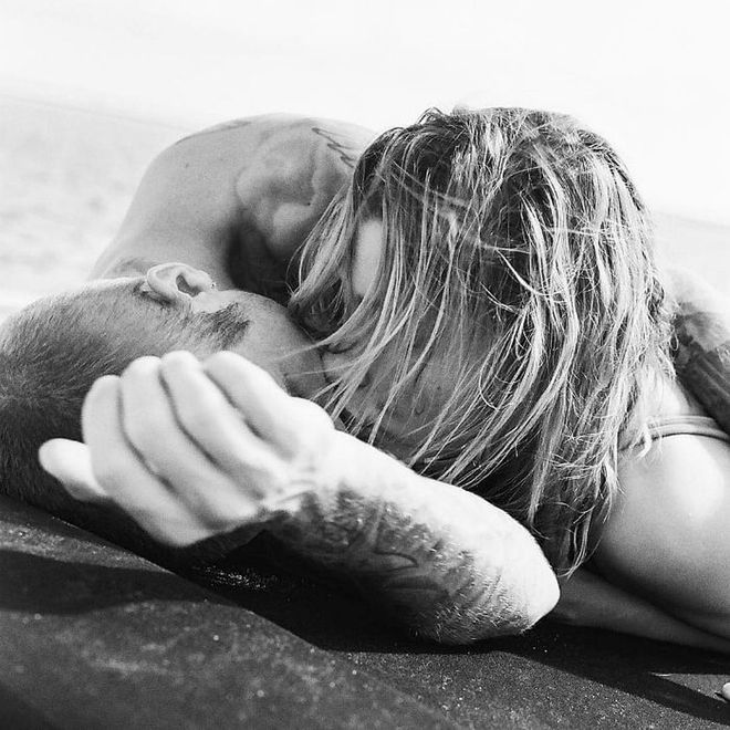 Hailey and Justin Bieber are caught in an intimate embrace on the sand of a beach in the model's celebratory post. The artistic black-and-white photograph includes the sweetest caption by Mrs. Bieber, who expresses her excitement and shock of actually marrying the love of her life.

"I get to be his valentine forevaaa evaaa???? 😻😻," she wrote. Bieber recently told Harper's BAZAAR the adorable story behind her first kiss when she was in middle school, and the ultra-sweet surprise gesture husband Justin Bieber gifted her.