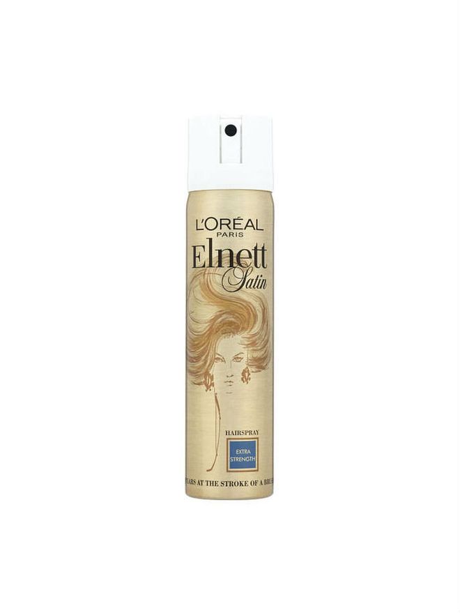 <b>Elnett Satin Hair Spray (Extra Strength) Hair Spray, L’Oreal</b>: What grooming routine is complete without the finishing touch of a reliable hair spray? L’Oreal’s Elnett Satin Hair Spray is a classic for a reason – it keeps your hair in place without leaving unsightly residue.  Photo: L'Oreal
