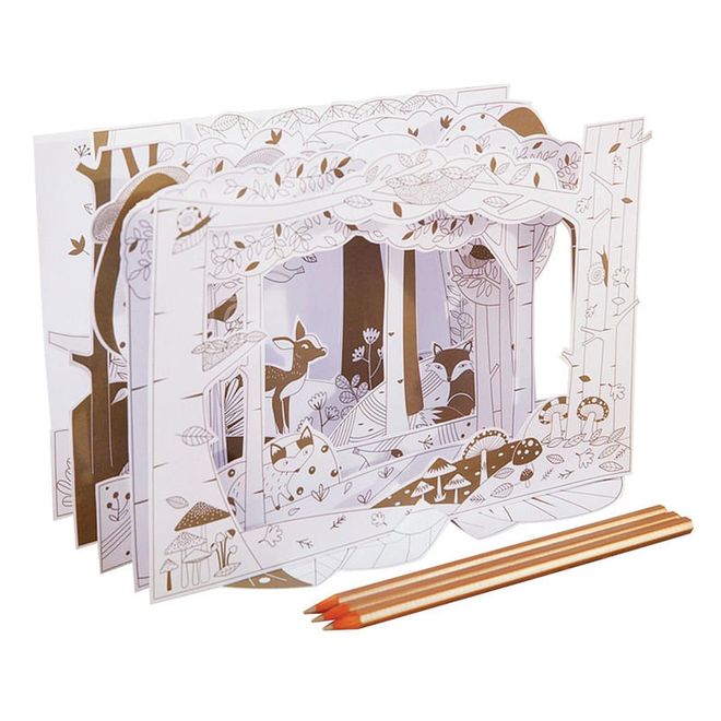 This two-in-one toy will help kids bring out their creative side. It features eight card templates that can be coloured in and then slotted together to create a mini stage set. When tots have finalised their stage design, they can then bring in other toys to act out stories.