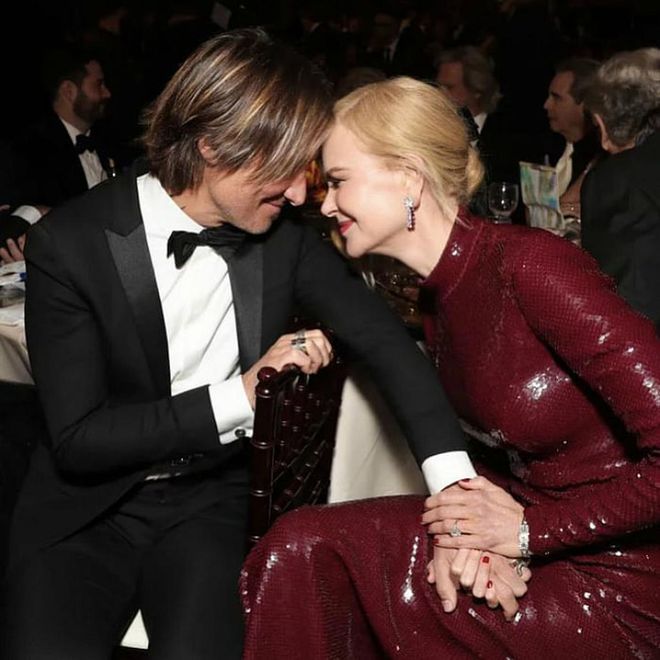 Nicole Kidman shared a photo of herself and country legend husband Keith Urban lovingly gazing into each other's eyes. (We can't look away at how adorable their love is for each other.)

"The greatest thing you’ll ever learn is just to love and be loved in return. 😉❤️️ Happy #ValentinesDay, everyone xx #MoulinRouge," she captioned the post. Wise words from an even wiser Oscar-winning actress.
