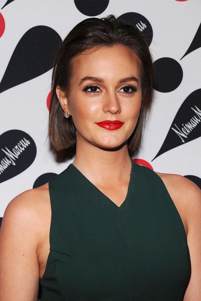 Somehow she seems more Blair Waldorf with this slicked-back look, right?