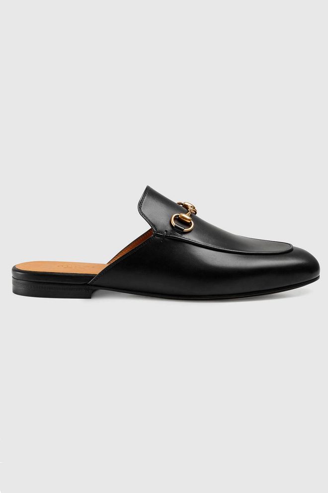 Gucci's cult backless loafer now comes in many materials and colours, but for the most versatile option, pick the classic black-leather offering.
Leather backless loafers, £3450