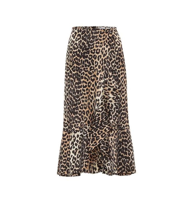 Leopard-Print Stretch-Silk Midi Skirt, $381, Gianna at Mytheresa
