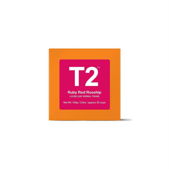 Delightfully tart, this hibiscus and rosehip tea not only perks your afternoon up effortlessly, it also has copious amounts of vitamin C to boost your skin's radiance and keep your skin supple and young. Photo: Courtesy of T2