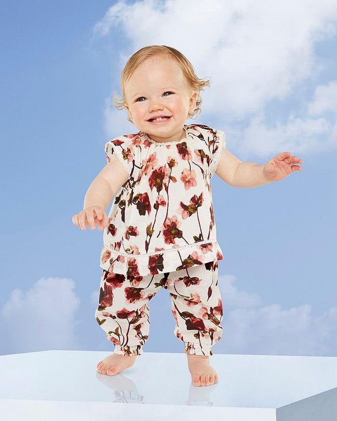 Baby Floral Top and Pant Set, $15
Victoria Beckham x Target debuts in stores and online at target.com on April 9th. Photo: Target