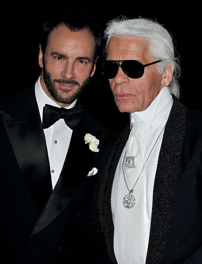 Tom Ford and the late Karl Lagerfeld (Photo: Pascal Le Segretain/Getty Images