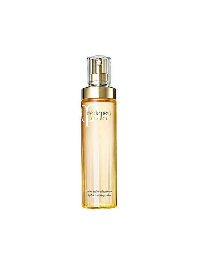 <b>Hydro Softening Lotion, Clé de Peau Beauté</b>:You want to replenish lost moisture after all that deep-cleansing, so this deep-hydrating, moisture binding product is a perfect go-to for that. Golden Silk, Japanese Silk Pearl, and botanical extracts condition my skin, leaving it feeling super soft and fresh after every use. Photo: Clé de Peau Beauté