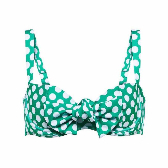 Clara Polka-Dot Bikini Top, $270, Alexandra Miro at Mytheresa