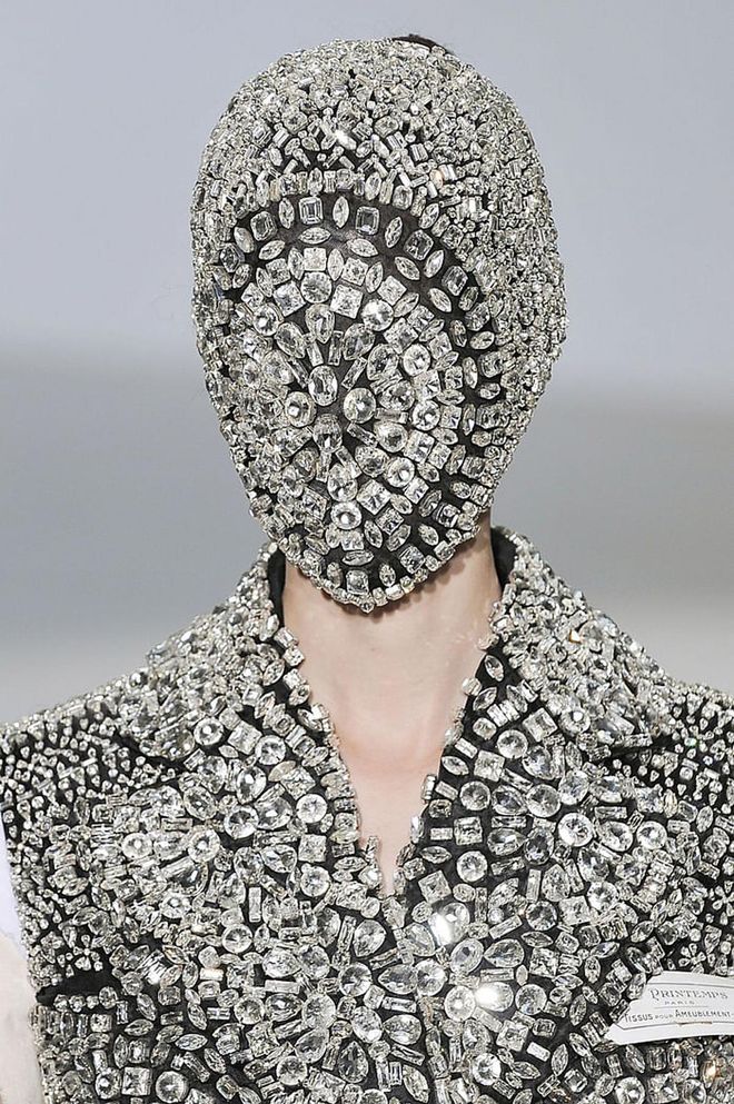 These Haute Couture crystal masks quickly became an editorial hit, with fans including Kanye West, who wore them throughout his Yeezus tour in 2013. Photo: Getty 