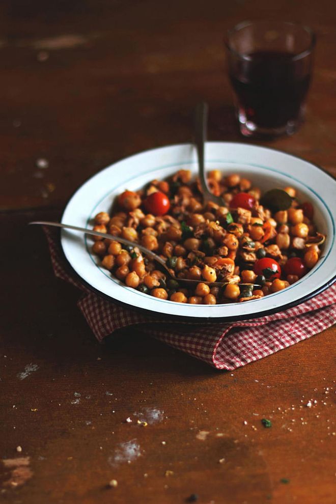 Chickpeas should be toward the top of your snack list because they're full of fibre and protein. A 2014 study states that eating pulses — a specific family of legumes that includes chickpeas, beans, peas and lentils — can prevent overeating and help regulate weight. "Roast some soaked chickpeas at 375 degrees for 40 minutes, then add three tablespoons of oil and your favourite spices for a tastebud-customised, crunchy snack," says Lenchewski.