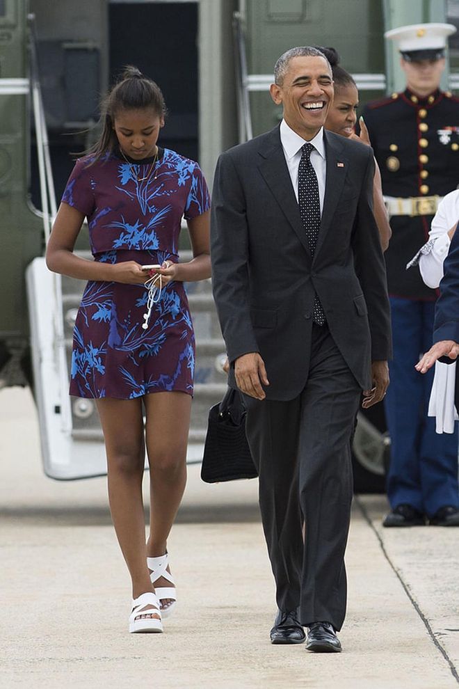 President Obama and Sasha depart for their family vacation to Martha's Vineyard. Photo: Getty