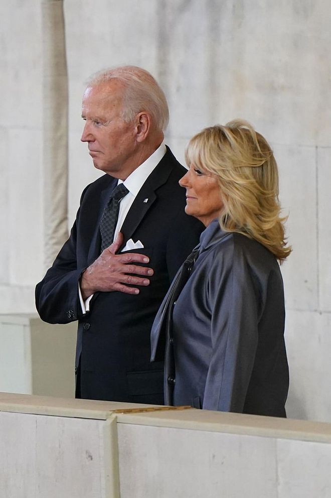 Joe and Jill Biden Pay Respects to Queen Elizabeth