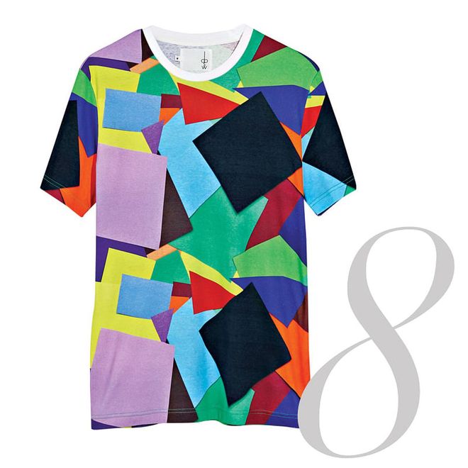 Not one for wallflowers, this colourful t-shirt (which is inspired by paper craft and origami) makes for a good icebreaker to get the conversations going. 