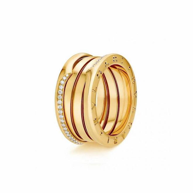 B.zero1 New Classic 18K Yellow Gold Ring With Diamonds, $6,450