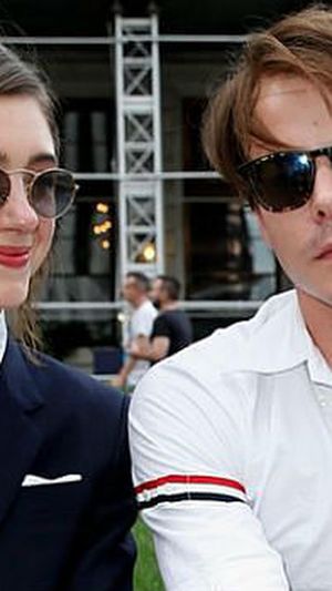 Natalia Dyer and Charlie Heaton at Thom Browne's NYFW Show
