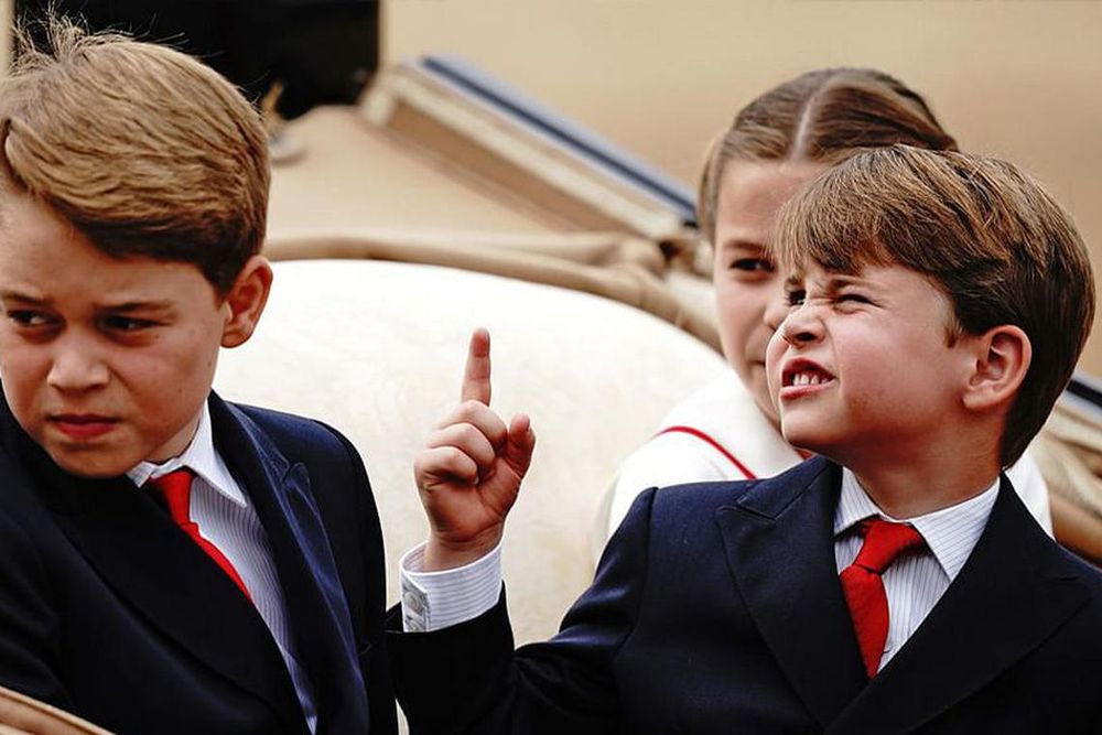 Prince Louis' Faces at Trooping the Colour