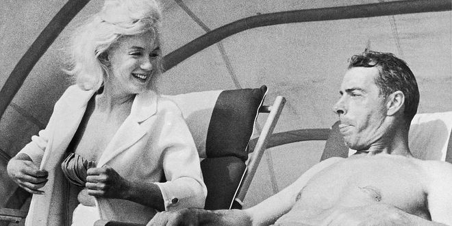 Monroe and DiMaggio remained friends; she visited him in Tampa in 1961 while he was coaching at Yankees spring training. Photo: Getty. 