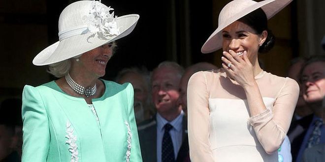 As Meghan officially became part of the royal family, there was one member she seemed to immediately bond with: the Duchess of Cornwall. The two were spotted giggling and bonding at a garden party for Prince Charles' 70th birthday, and continued to share affectionate moments at royal events to follow.