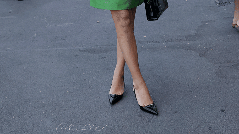 Womens Anna Black Satin Mid-heel Strappy Dress Sandal