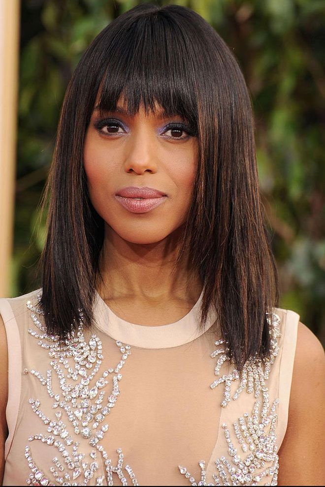 From her choppy bangs and bob to her shimmery violet eyeshadow, we fell in love with Kerry Washington's cool-girl approach to red carpet beauty back in 2013.
