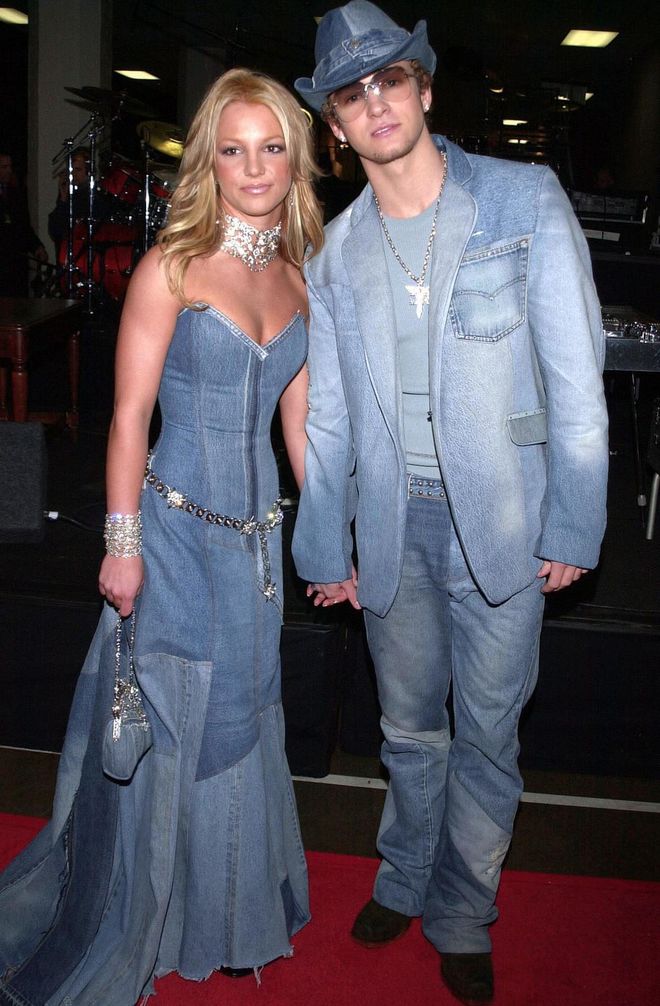 Dua Lipa Channels Britney Spears In A Jaw-Dropping Denim Gown