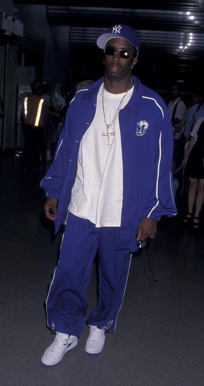 P. Diddy at LAX, mastering the athleisure sweat set before in 1999. Photo: Getty 