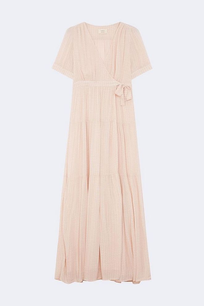 Breeze through summer in this dusty pink romantic dress by French label Ba&sh.