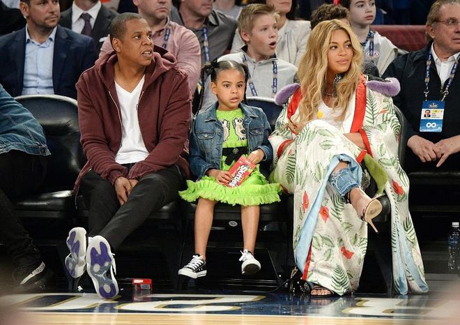 We can't forget Beyonce and Jay Z's Blue  Ivy. It is said that inspired by the couple's biggest accomplishments in life before her. "Blue" comes from Jay Z's album The Blueprint, the album which defined the hip-hop artist's career, while "Ivy" represents the roman numeral for four (IV), the title of Beyoncé's last album before giving birth to her daughter. 