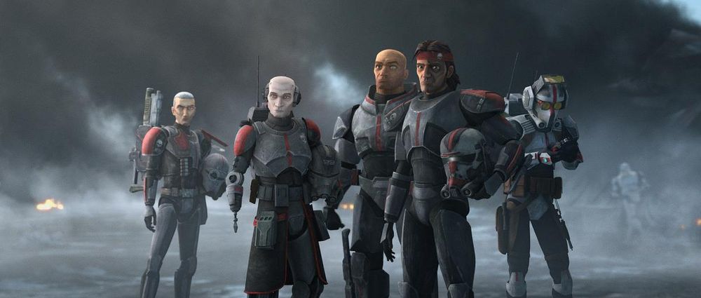 (left to right) Crosshair, Echo, Wrecker, Hunter and Tech. Photo: Courtesy