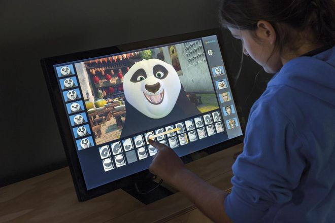Interactive component featuring Kungfu Panda