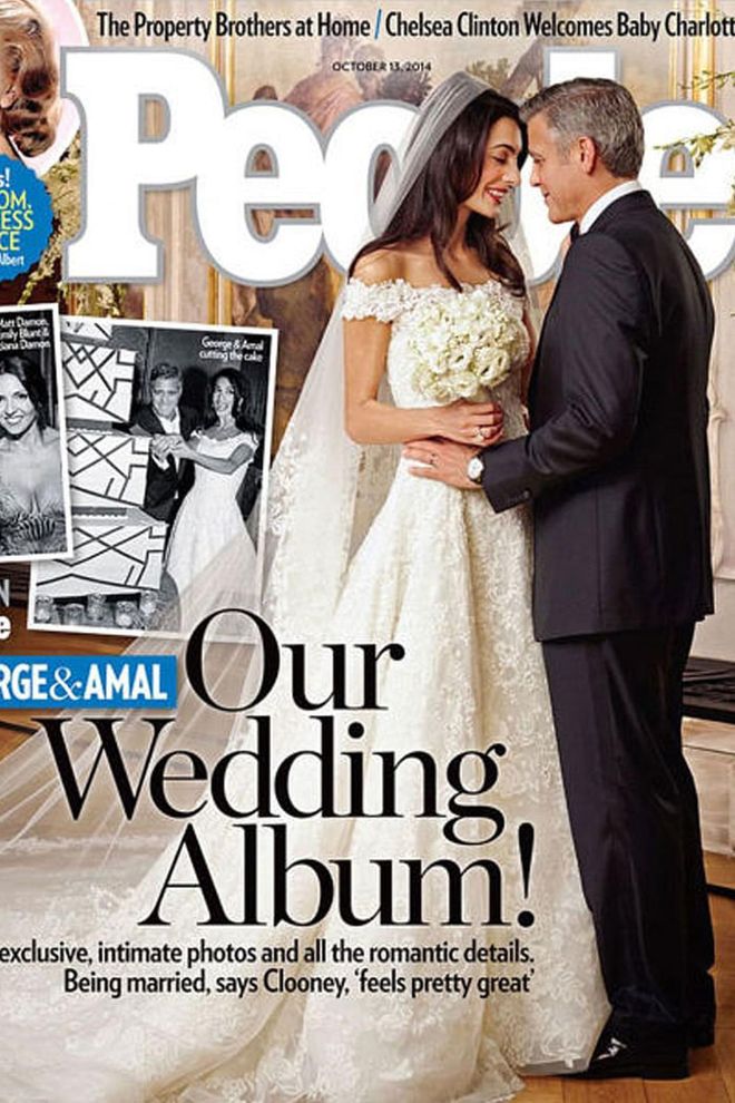 When megastar George Clooney married mega-lawyer Amal Alamuddin on September 27, 2014, one of the most talked-about topics was the bride's incredible wedding gown. Designed by Oscar de la Renta, the custom dress reportedly cost $380,000 — and it looked every bit worthy of Hollywood royalty.