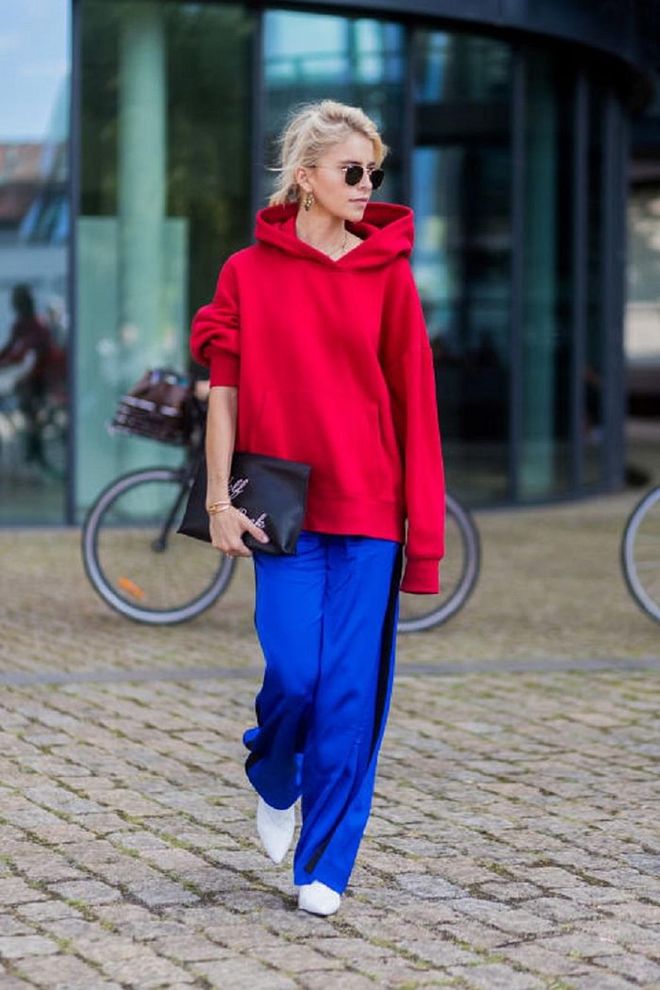 Team bold, bright contrasting colours with one another for an eye-catching look. Photo: Getty 