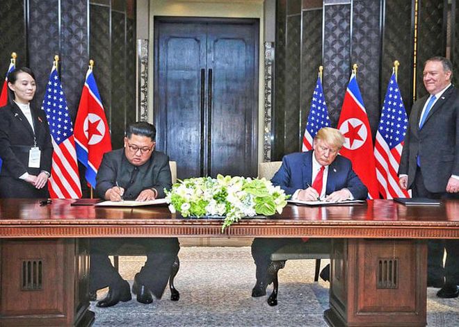 Our city state hosted the first meeting between American President Donald Trump and Chairman Kim Jong-un of North Korea, where they discussed security issues, cross-border relations and the denuclearisation of the Korean peninsula.