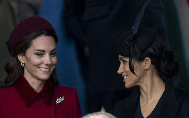 The Duchess of Cambridge and the Duchess of Sussex